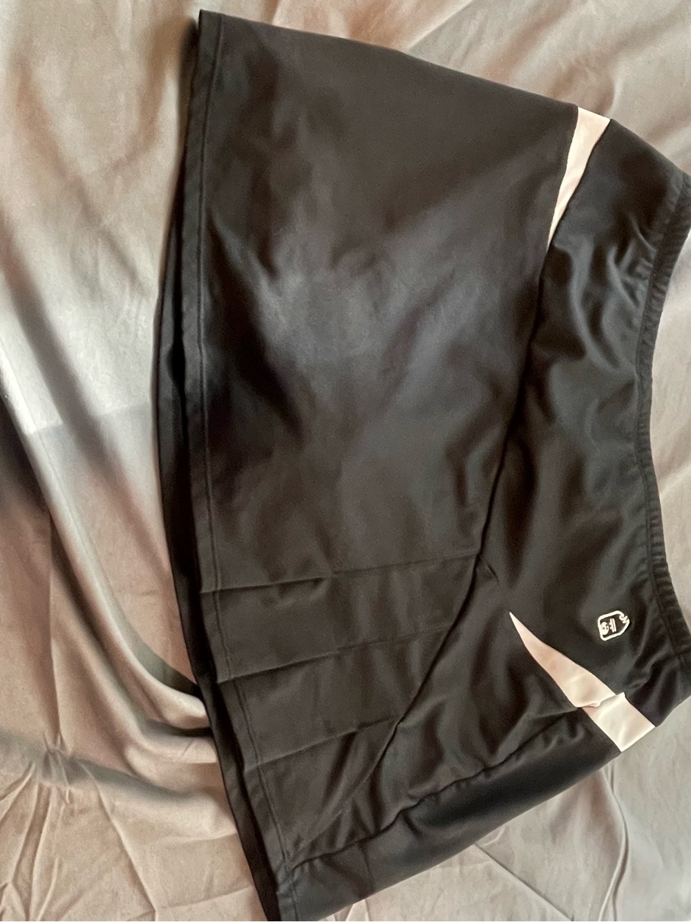 Black Athletic Skort with White Trim